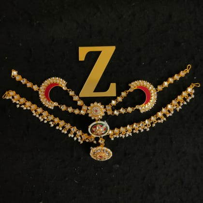 ZEVAR I Gold-Plated Rajasthani Borla Style Mathapatti