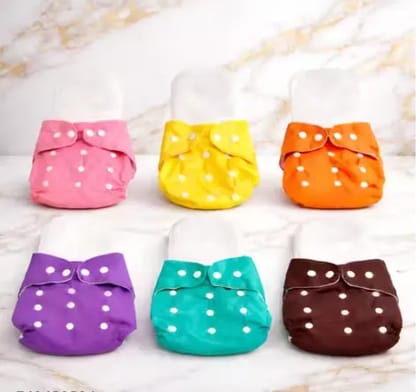 NEW REUSABLE BABY DIAPER WITH 6 INSERT PERIMUM