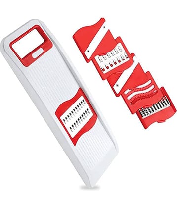 iview kitchenware - Stainless Steel Slicer,Vegetable Grater,Coconut Grater ( Pack of 1 ) - Red