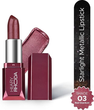 Hilary Rhoda Red Metallic Long Lasting Creme Lipstick ( Pack of 1 )