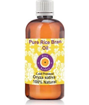 Deve Herbes Pure Rice Bran (Oryza sativa) Carrier Oil 100 ml