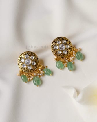 Gold Polish Silver Earrings CHE2009