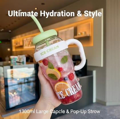 Multicolor Insulated Travel Beverage Tumbler With Handle 1300 ML