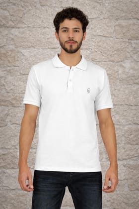 BLUEFICUS Men’s Regular Fit Polo Collar Half Sleeve Cotton Blend T-Shirt