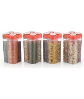 iview kitchenware - Dal/Pasta/Grocery Pink Plastic Dal Container ( Set of 4 ) - 2500 ml