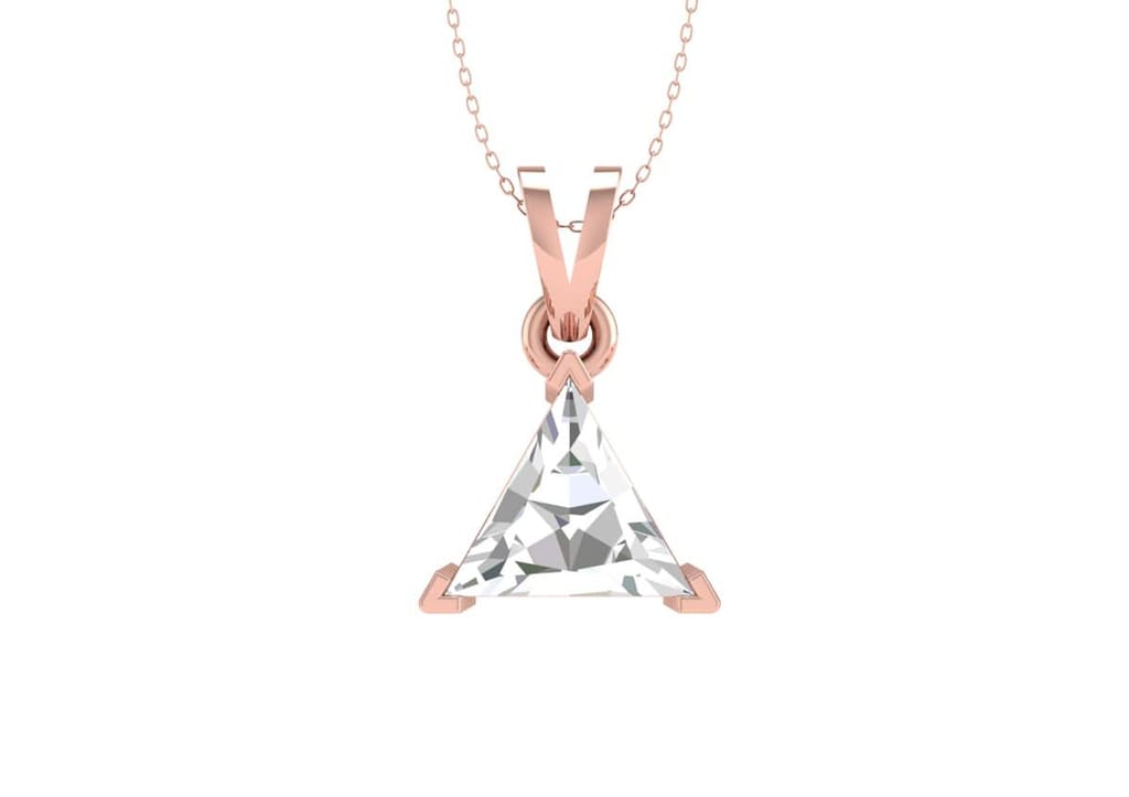 Classic Triangle Solitaire Necklace