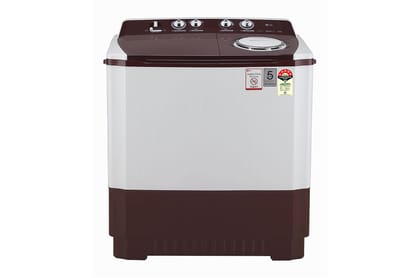 LG 10.5Kg Semi Automatic Top Load Washing Machine, Roller Jet Pulsator + Soak, Burgundy Burgundy