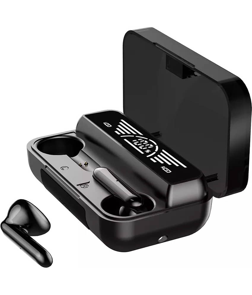 VEhop PowerBank Earbuds, In Ear True Wireless (TWS) 280 Hours Playback IPX4(Splash & Sweat Proof) Auto pairLight weight -Bluetooth V 5.2 Black