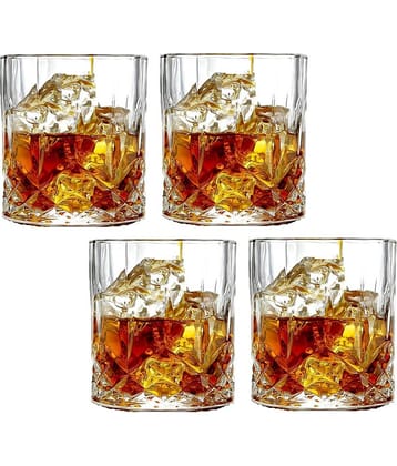 Afast Whisky  Glasses Set,  200 ML - (Pack Of 4)