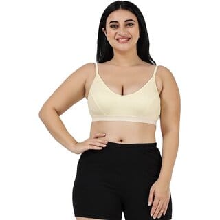 LOVING CARE  Beige Color Non-Wired  Non Padded with Medium Coverage  Sports Bra-BRZ0014