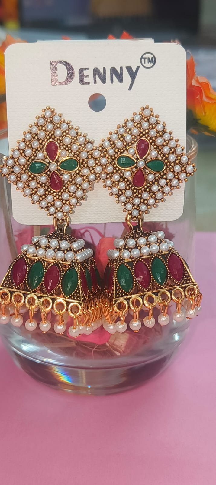 MRS RIGHT ALLOY MULTICOLOR JHUMKA EARRING FOR WOMEN AND GIRLS