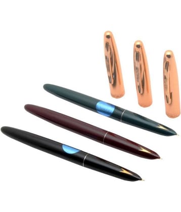 Srpc - Multicolor Fine Line Fountain Pen (Pack of 3)