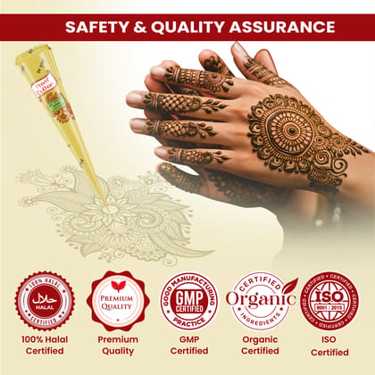 Prem Dulhan Natural Henna Mehandi Cones 12 Pcs Box, Brown Mehendi Cones, for Bridal and Festivals, Easy Application, Yellow box