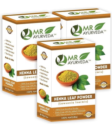 MR Ayurveda Henna Powder, Hair Color Ammonia Free Henna 300 g Pack of 3