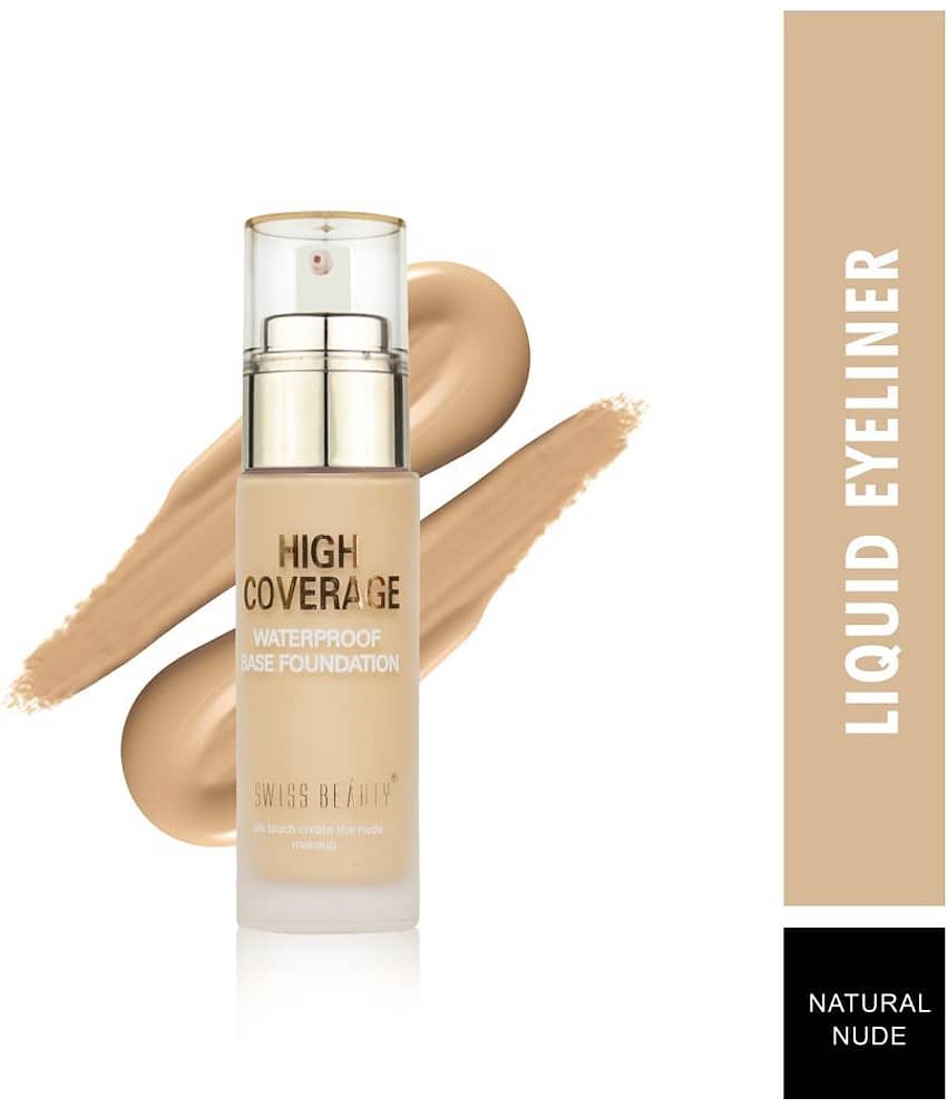 Swiss Beauty Waterproof Base Liquid Foundation (White Ivory), 60gm