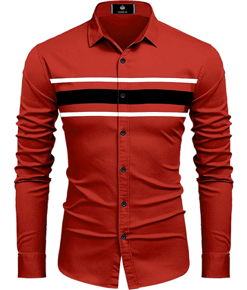 VERTUSY - Cotton Blend Regular Fit Red Men's Casual Shirt ( Pack of 1 )