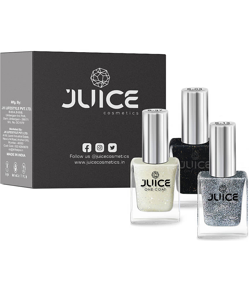 Juice - Multi Glossy Nail Polish ( Pack of 3 )