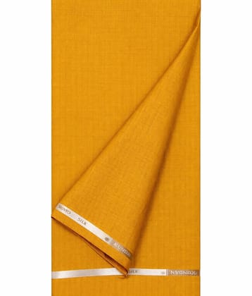 KUNDAN SULZ GWALIOR Gold Linen Men's Unstitched Pant Piece ( Pack of 1 )