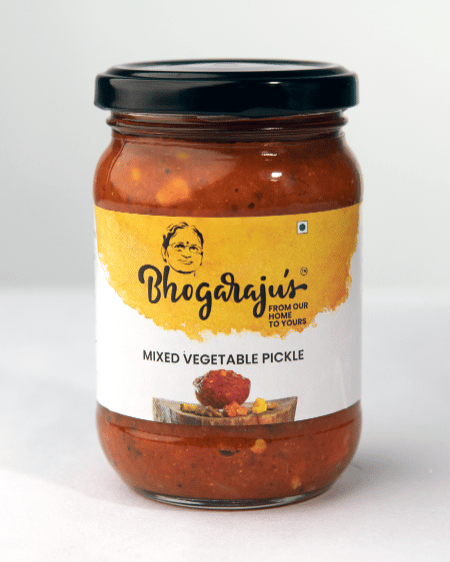 Bhogarajus Mixed Vegetable Pickle - 300 grams (Food Grade Pouch)