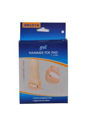 Aktive Life 3 Loops Hammer Toe Correction Pads Toe Separators, Toe Spacers Bunion, Corrector Pain Relief Toe Straightener Achilles Stretcher