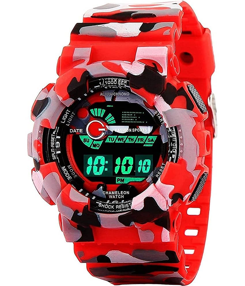 DECLASSE - Red Resin Digital Men's Watch