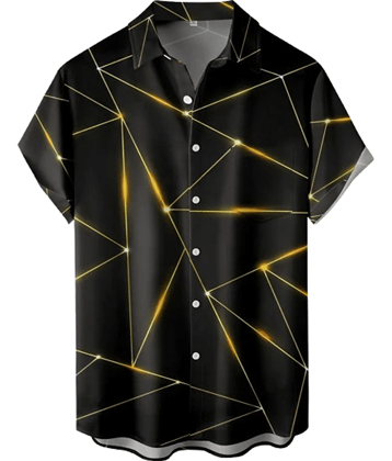 BEAUE Poly Cotton Regular Fit Printed Half Sleeves Men's Casual Shirt - Black ( Pack of 1 )