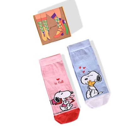 Thela Gaadi Peanuts Love Socks (Pack of 2 Pairs)