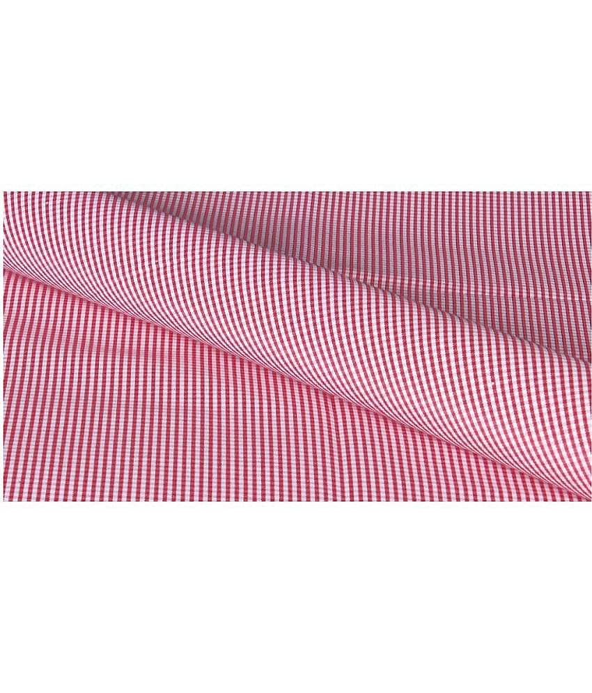 Makhanchor - Red Cotton Men's Unstitched Shirt Piece ( Pack of 1 )
