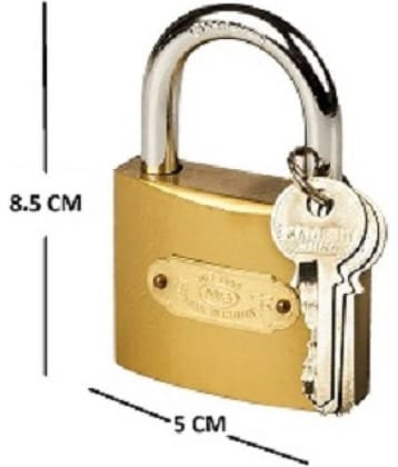 Unikkus A Good Quality Pressing 50 MM Lock for Home, Kitchen,Room etc with 3 Keys, Double Locking System