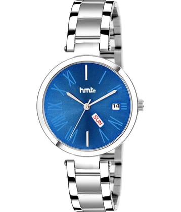 HMTe - Silver Metal Analog Womens Watch