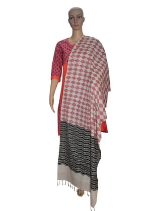 Pure organic Tussar Eri Printed Stole