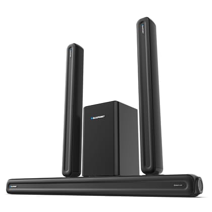 Blaupunkt SBW600 5.1 Dolby Audio Home Theater Surround Soundbar with Wireless Rear Satellites, Subwoofer and Remote Control-Black