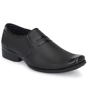 Kwiclo - Black Mens Slip On Formal Shoes - None