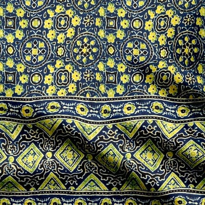 Bordered Ajrak Bagru-Cotton
