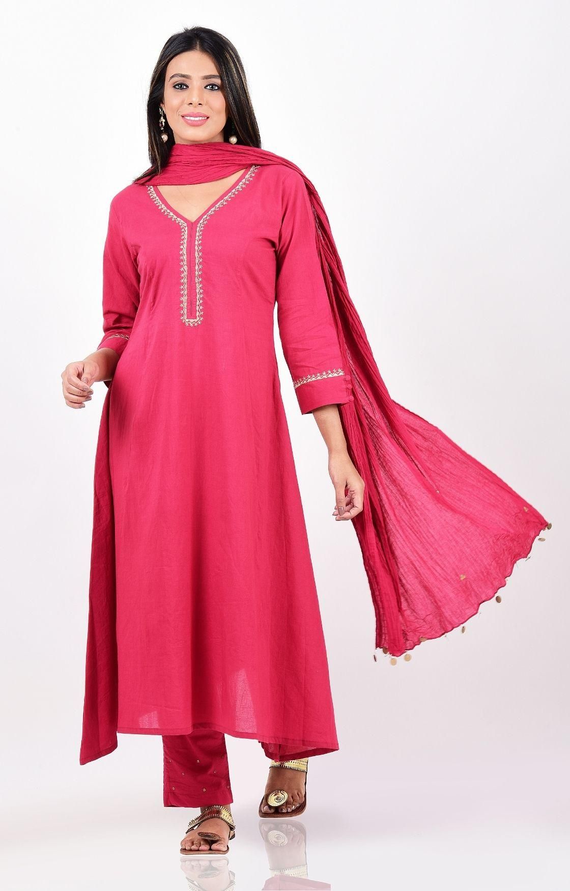 Pink Kurta Set-S