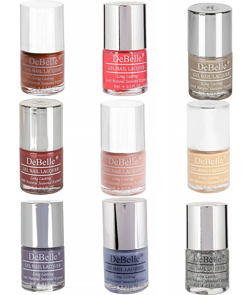 DeBelle - Multi Glossy Nail Polish ( Pack of 9 )