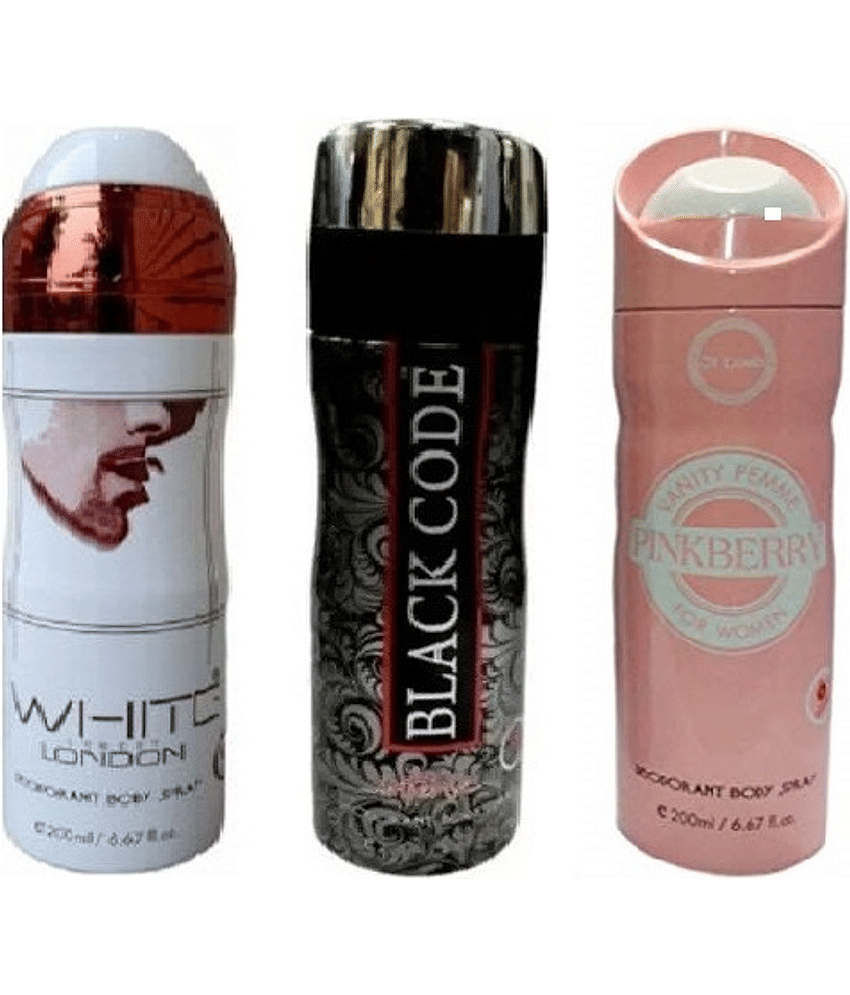 St Louis BLACKCODE , PINKBERRY , WHITE LONDON Body Spray - For Men & Women