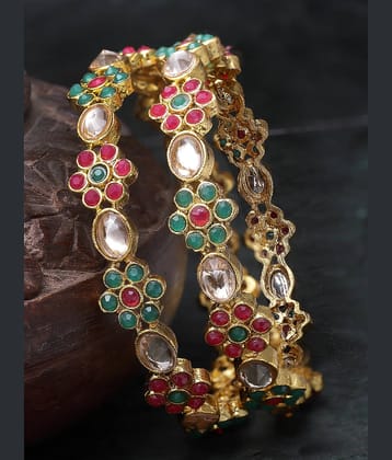 Sukkhi Multicolor Bangle Set ( Pack of 2 )