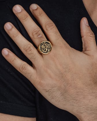 ST. CHRISTOPHER RING (GOLD)-S