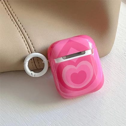 Pink Heart Airpod Case Cover-Airpod 1/2