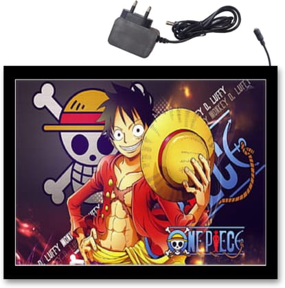 NOKKES One Piece Monkey D luffy Light Photo Frame 8X10 inch Led Light photo Frame With Light Adaptor Led Light Photo Frame Black Color Photo Frame_AQW137 NOKKES One Piece Monkey D luffy Light Photo Frame 8X10 inch Led Light photo Frame With Light Adaptor Led Light Photo Frame Black Color Photo Frame_AQW137