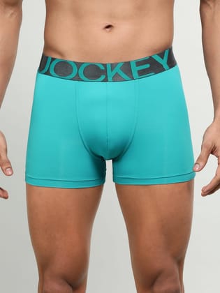 Jockey Men's International Collection Tactel Microfiber Elastane Stretch Solid Trunk with Moisture Move Treatment- IC28-XL / Ocean Depth