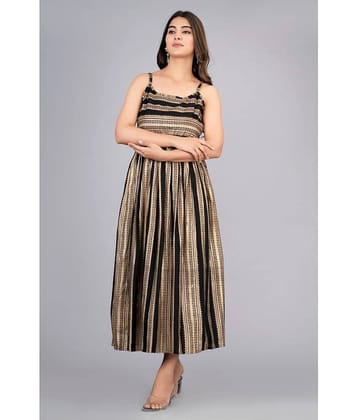 NUPITAL Rayon Printed Anarkali Women's Kurti - Black ( Pack of 1 )