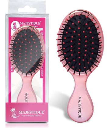Majestique Mini Pocket Detangling Hair Brush Soft Ball Tipped Nylon Pin Handheld Massage for Kids
