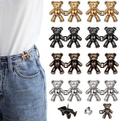 1 Pair Cute Bear Snap Buckles Adorable and Functional Accessories