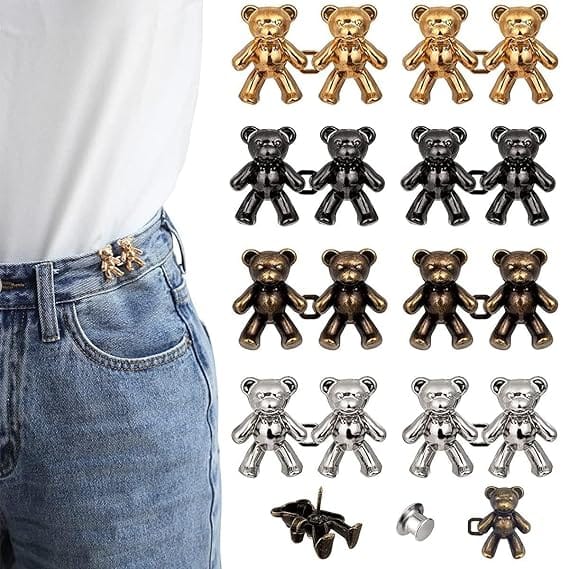 1 Pair Cute Bear Snap Buckles Adorable and Functional Accessories