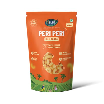 Helse Foods Suji Peri Peri Macaroni Pasta - Pack of 3, 345 gm Helse Foods Suji Peri Peri Macaroni Pasta - Pack of 3, 345 gm