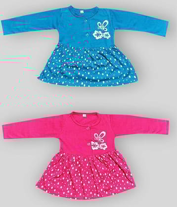 Babeezworld Pack of 2 Baby Girls Cotton Tops ( Multi )