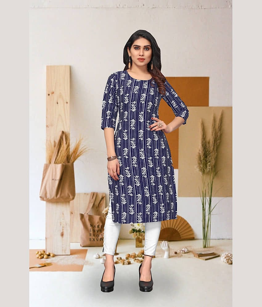 KETAKI FASHION Pack of 1 Crepe Printed Straight Women's Kurti - ( Multicolor )