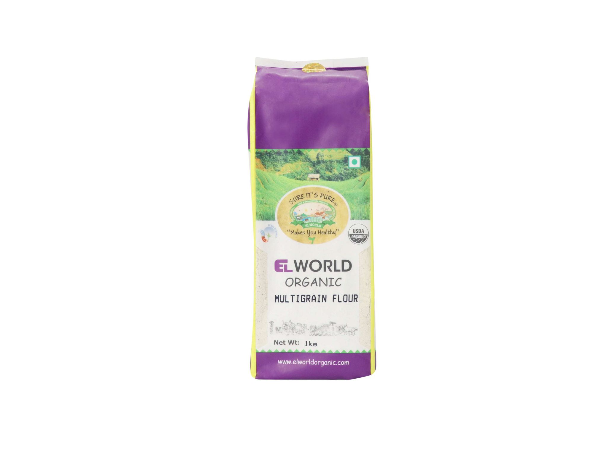Elworld Agro & Organic Food Products  Multigrain flour 1Kg